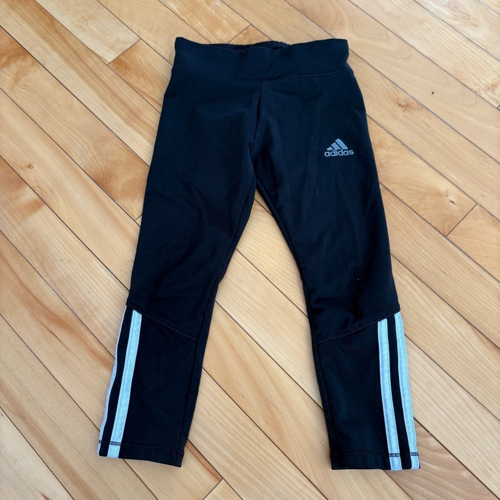 Adidas Girl's Leggings Size 4 black white